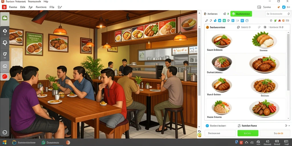 Tangkapan layar memperlihatkan menu karakter dengan berbagai pilihan kustomisasi.